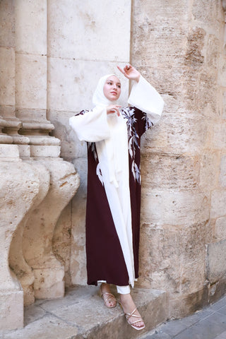 Abaya Set · Floral violet