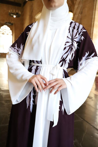 Abaya Set · Floral violet