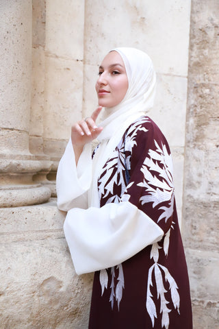 Abaya Set · Floral violet