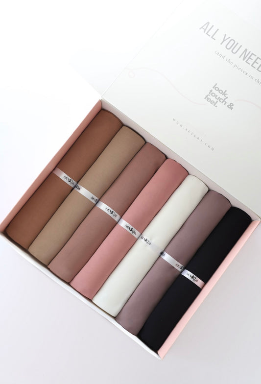 Coffret de 2 hijabs en mousseline Sevkda – Foulards en mousseline élégants et polyvalents